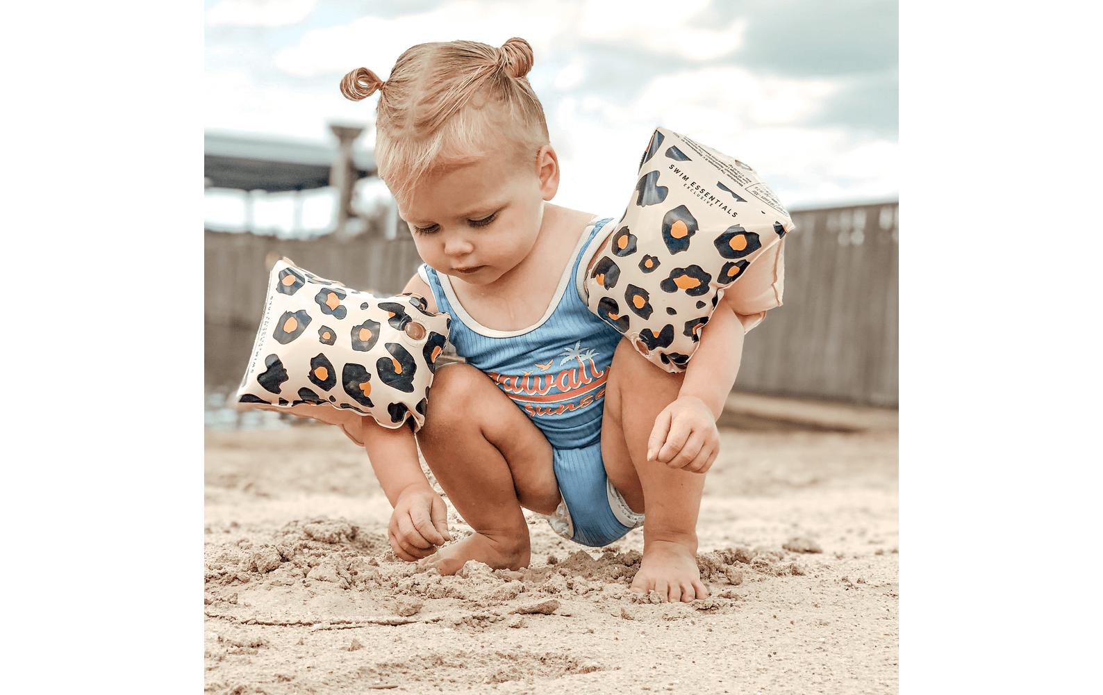 Swim Essentials Schwimmflügel 0-2 Jahre Beige Leopard