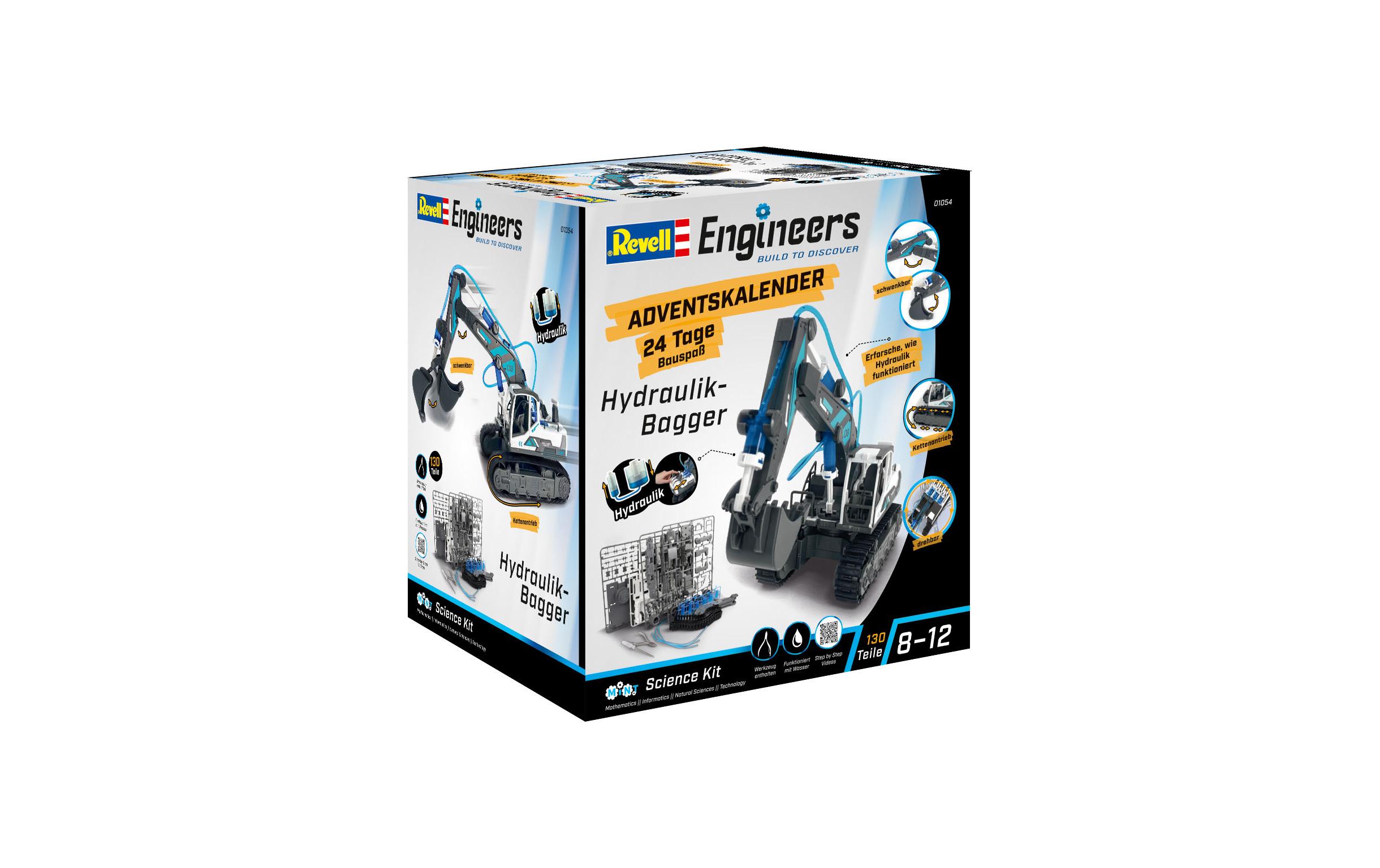Revell Control Adventskalender Engineers Hydraulischer Bagger Bausatz