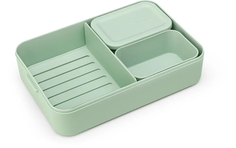 Brabantia Lunchbox Make & Take 25.5 x 16.7 x 6.2 cm, Hellgrün