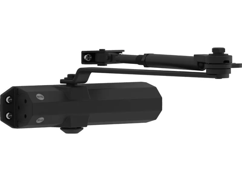 Yale Türschliesser mit Feststellarm, Serie 4500 Schwarz