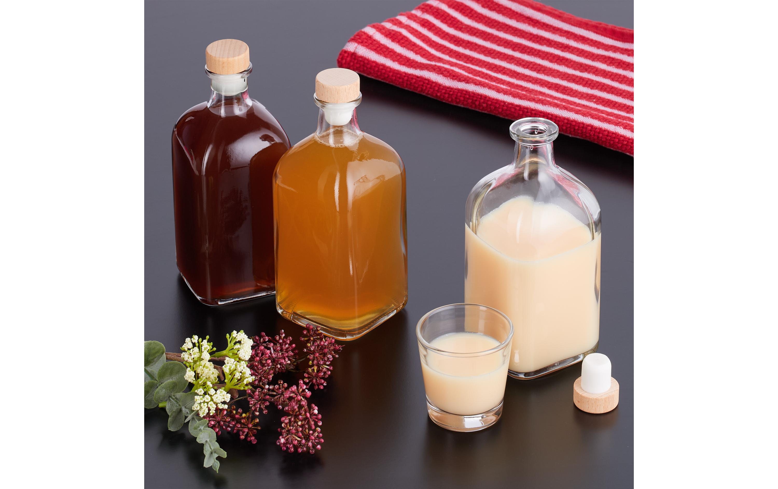 relaxdays Einmachflasche 500 ml, 6 Stück