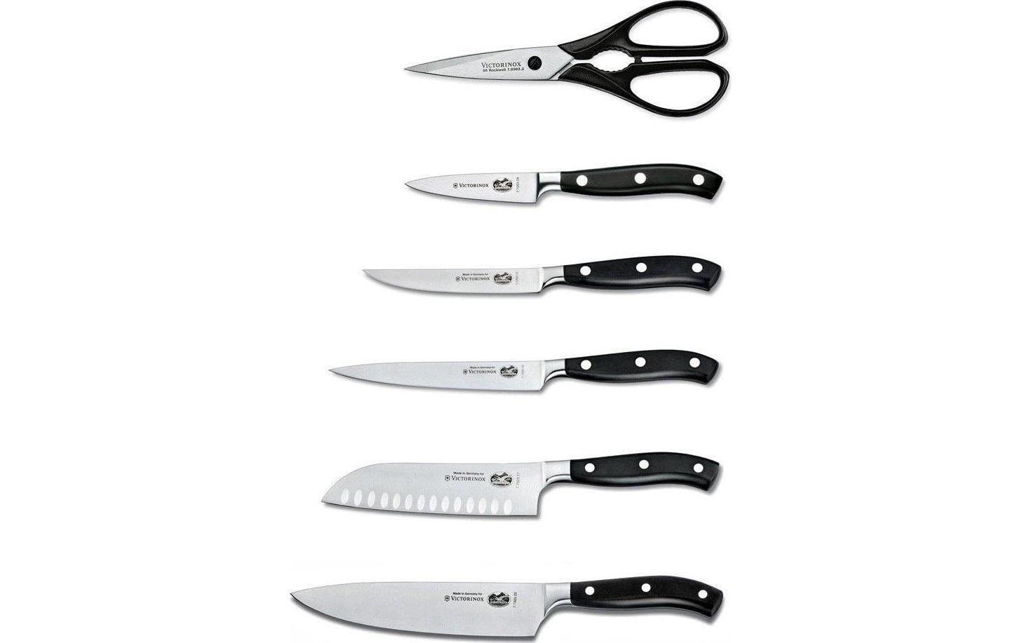 Victorinox Messerblock-Set mit Messer Grand Maitre Schwarz