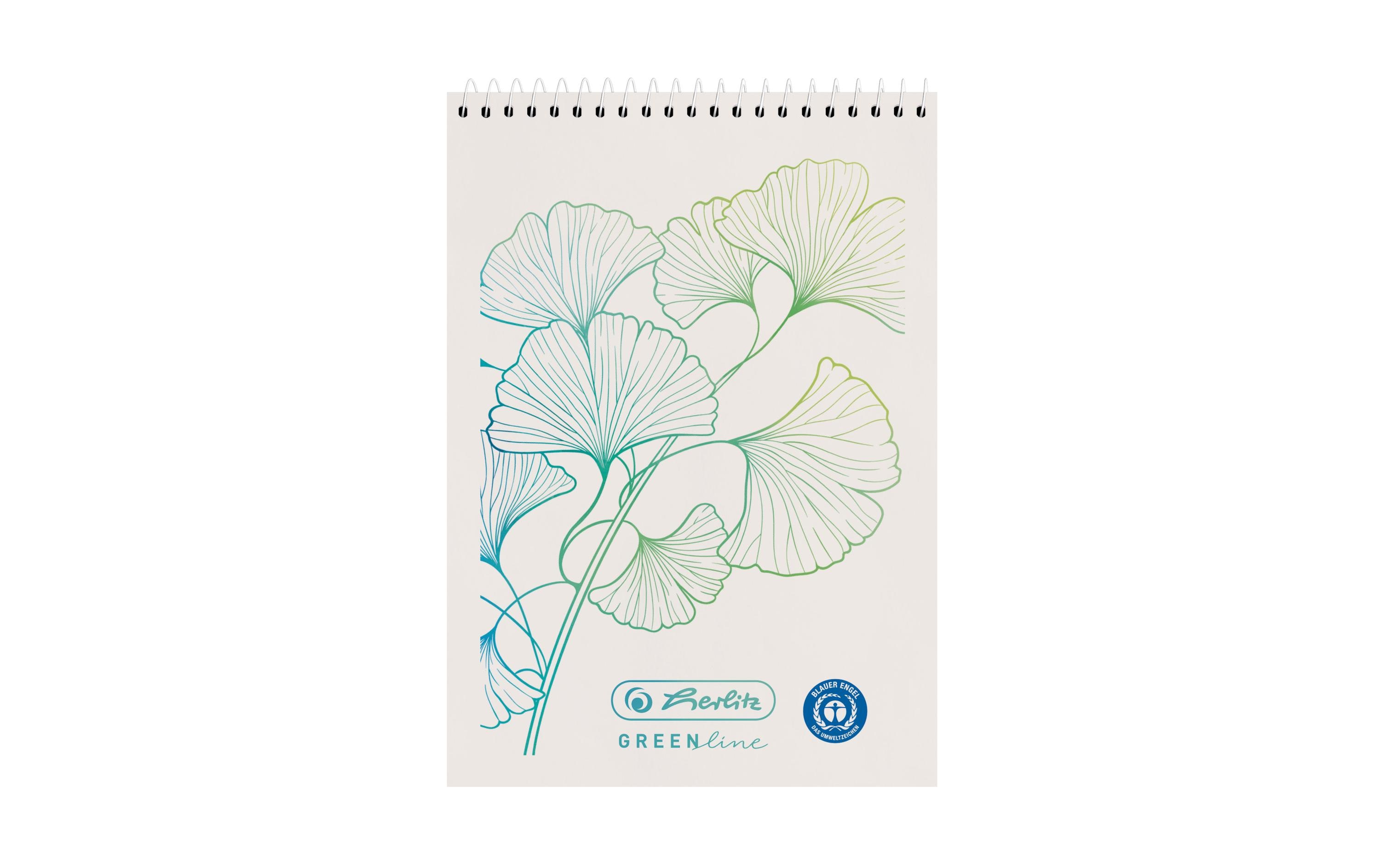 Herlitz Spiralblock Greenline A7, Ginkgo Herlitz Spiralblock Greenline A7, Ginkgo