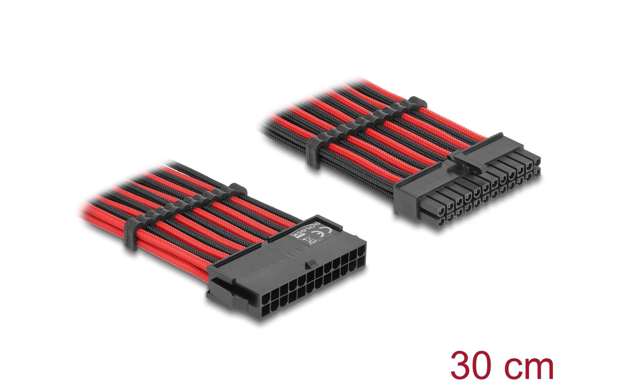 Delock Stromverlängerungskabel 24 Pin ATX zu 24 Pin ATX 30 cm