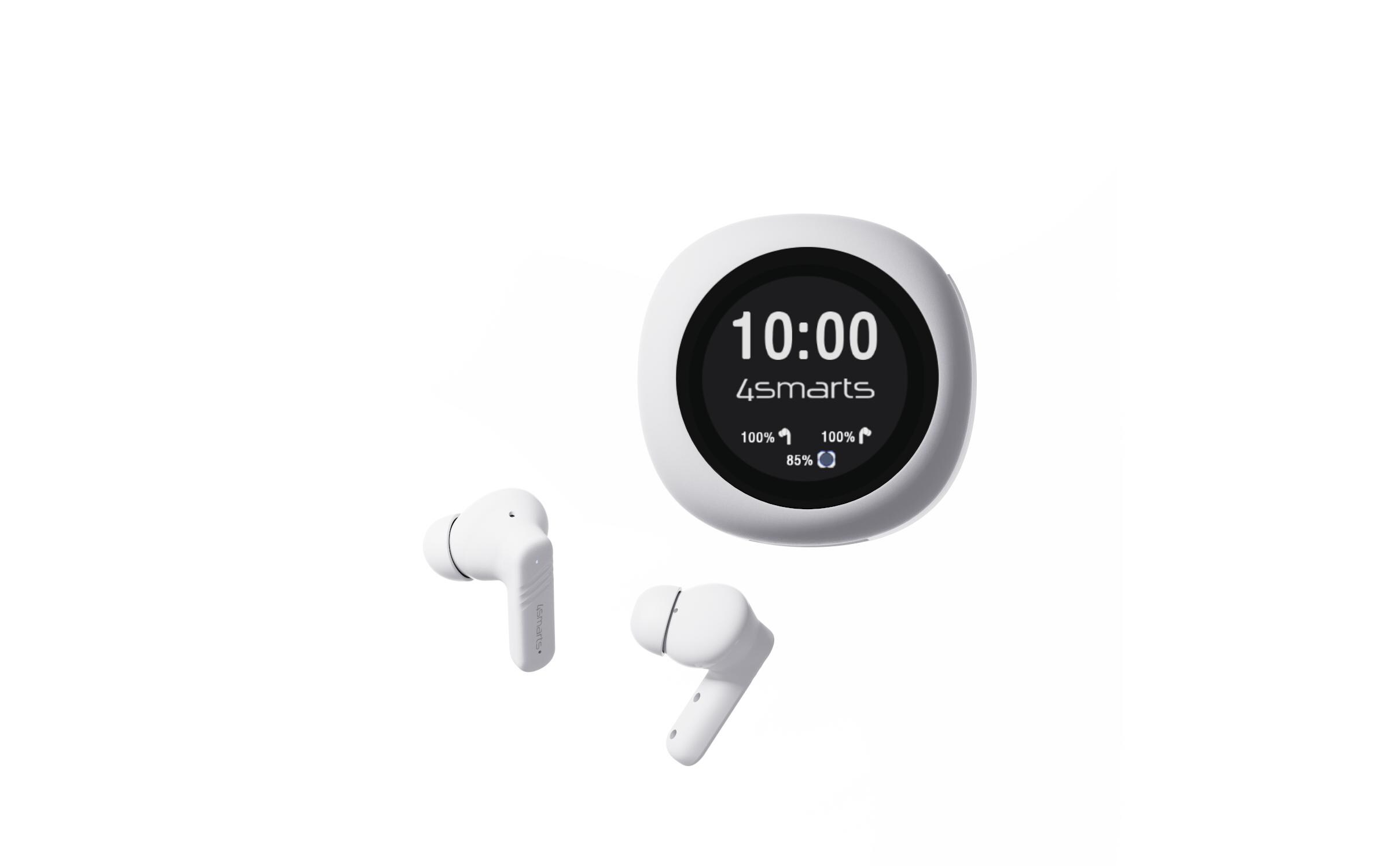 4smarts True Wireless In-Ear-Kopfhörer SkyBuds Screen Pro ANC Weiss 4smarts True Wireless In-Ear-Kopfhörer SkyBuds Screen Pro ANC Weiss
