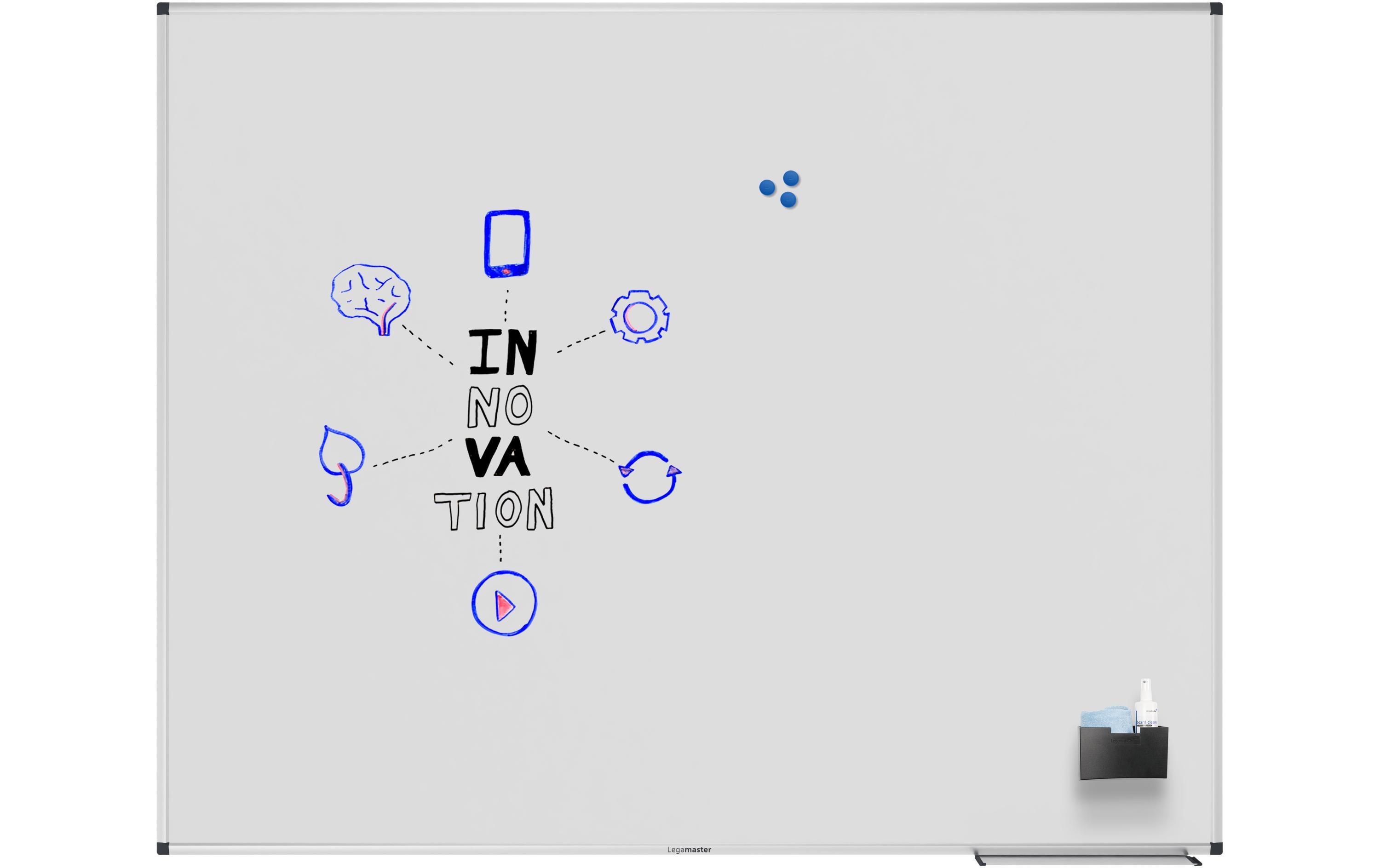 Legamaster Magnethaftendes Whiteboard Unite 120 cm x 150 cm, Weiss