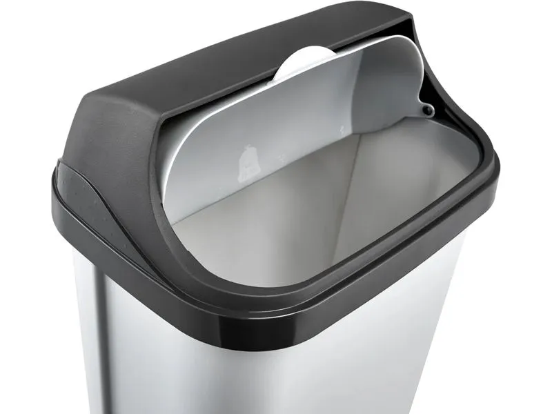 keeeper Abfalleimer Rasmus 10 l, Rolldeckel, light silver