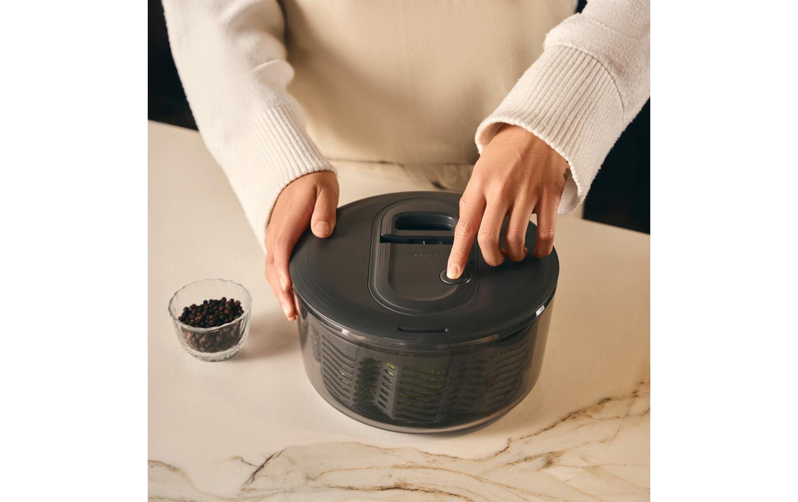 Zyliss Salatschleuder Easy Spin S Grau