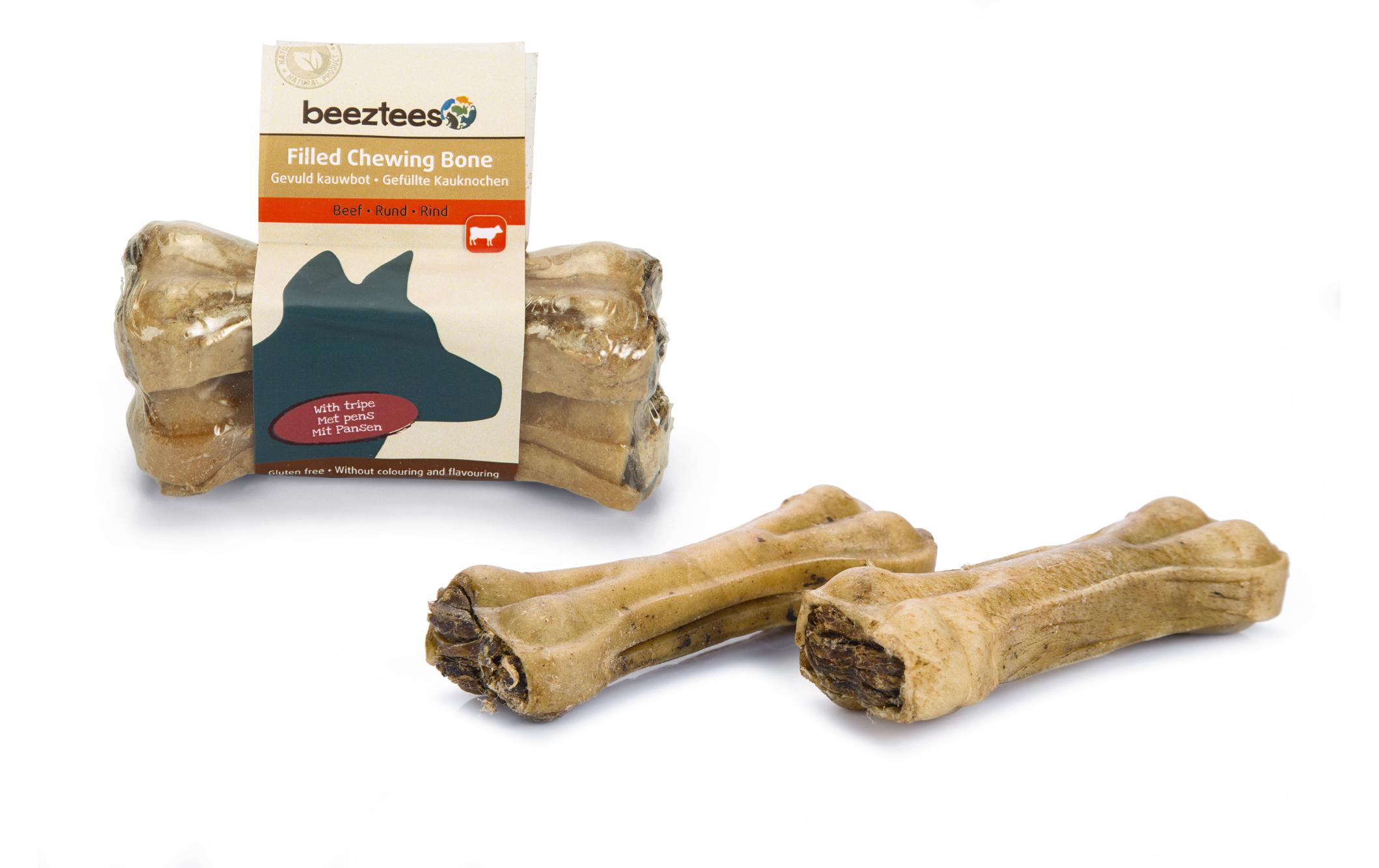 Beeztees Kausnack Knochen mit Pansen, 10 cm, 2 Stk.