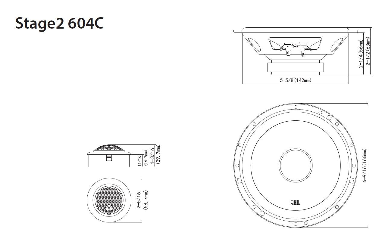 JBL Car 2-Weg Lautsprecher Stage2 604C
