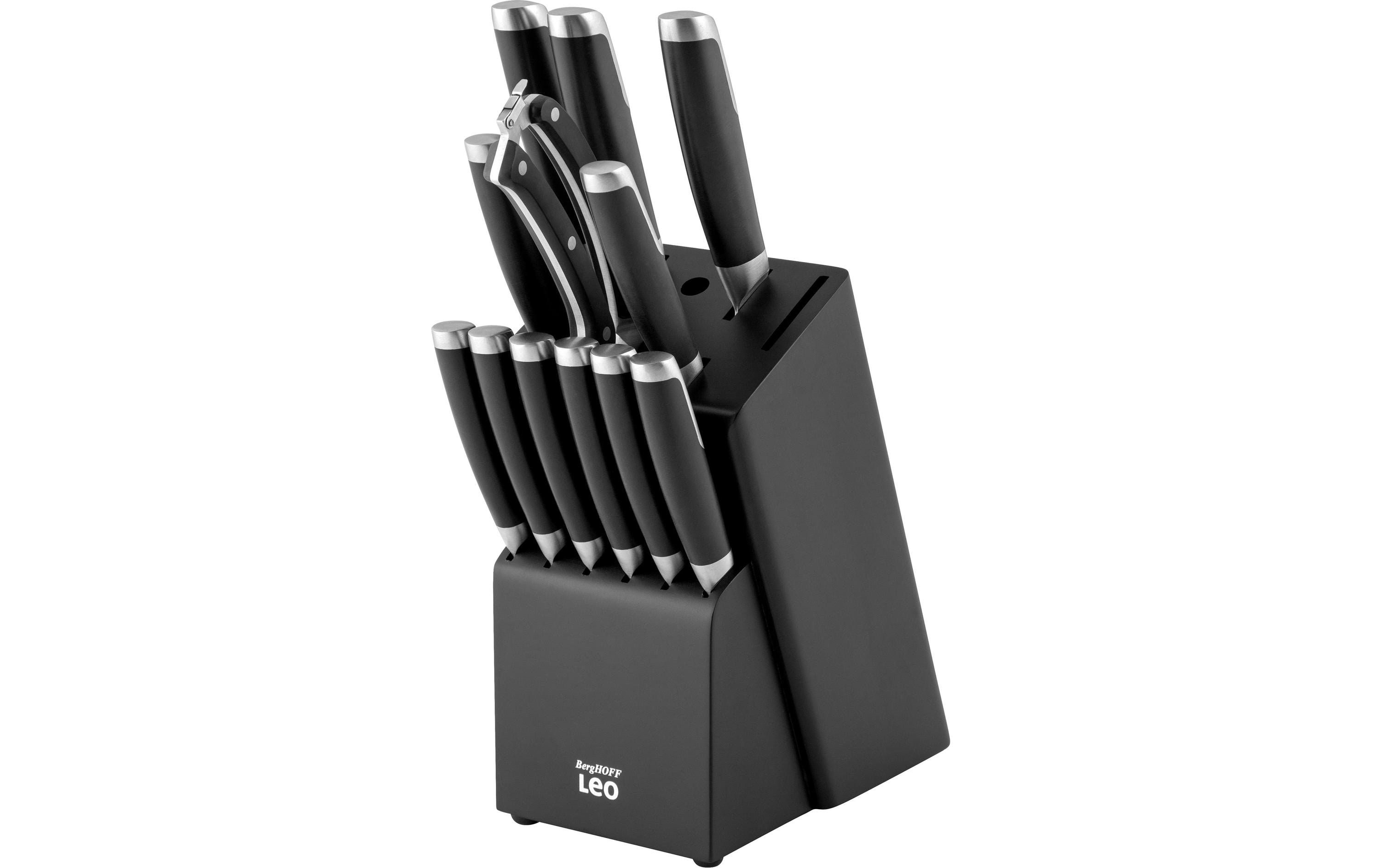 BergHOFF Messerblock-Set mit Messer Leo Graphite 13-teilig, Schwarz