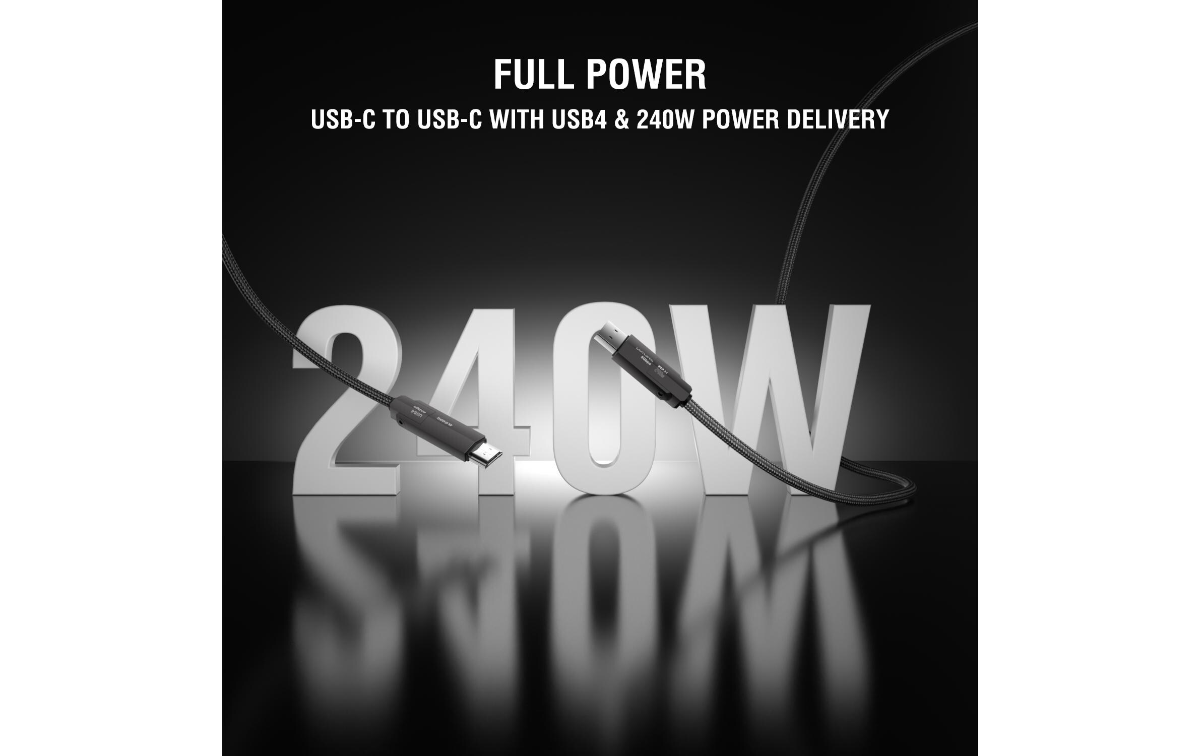 4smarts Kabel ComboCord 4K 240 W USB Type-A/USB Type-C - HDMI, 1.5 m