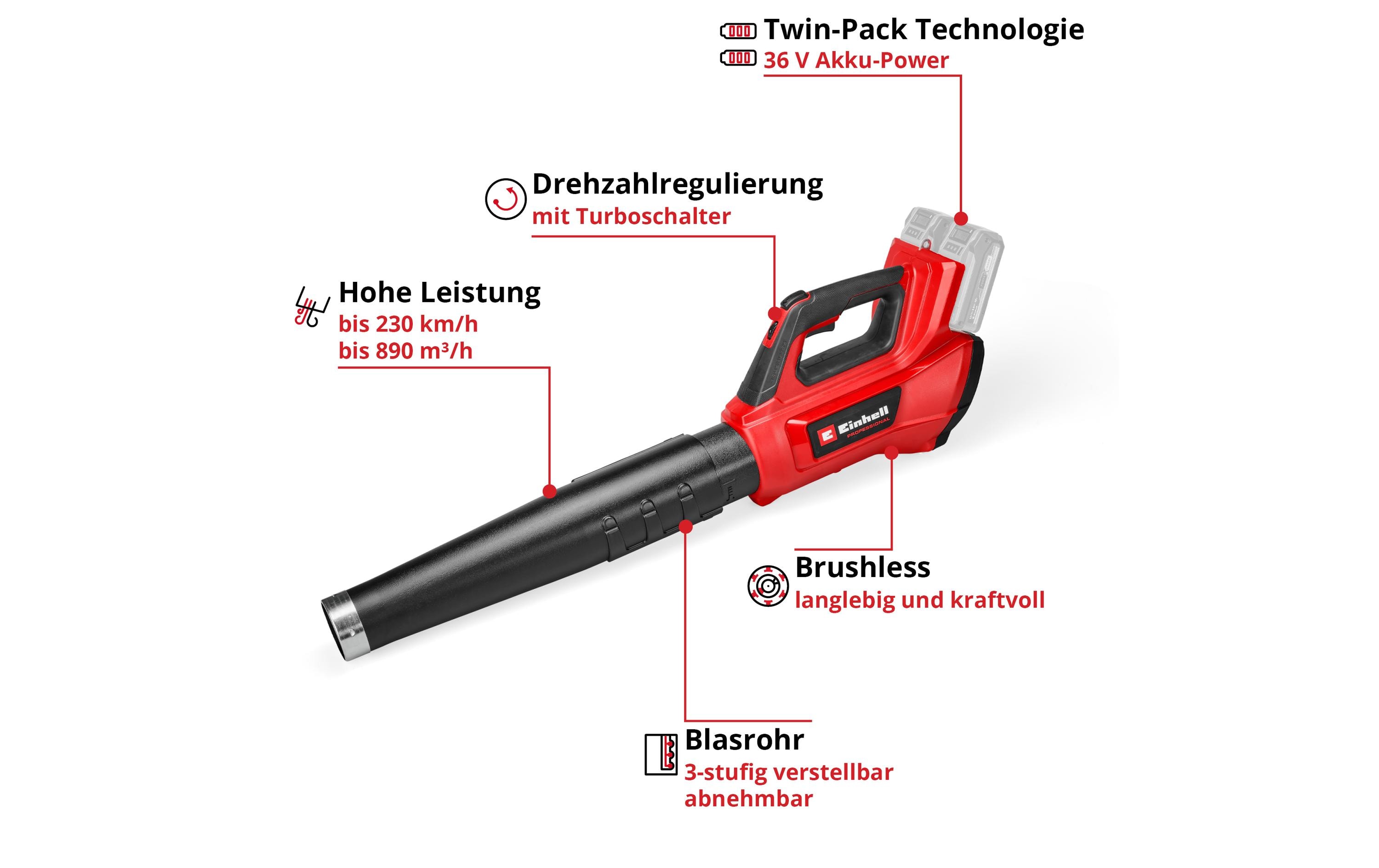 Einhell Akku-Laubbläser, Akku-Astschere 36 V Professional Garden Kit Einhell Akku-Laubbläser, Akku-Astschere 36 V Professional Garden Kit