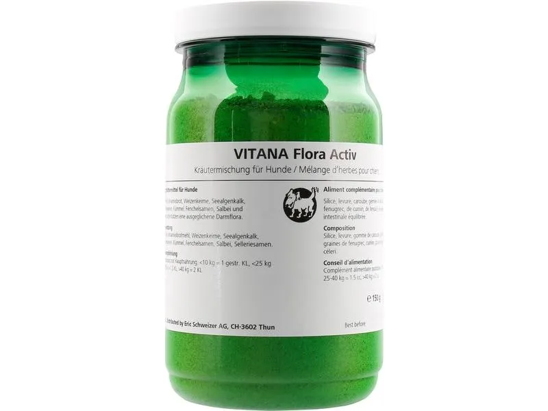 Vitana Hunde-Nahrungsergänzung Flora Activ, 150 g Vitana Hunde-Nahrungsergänzung Flora Activ, 150 g