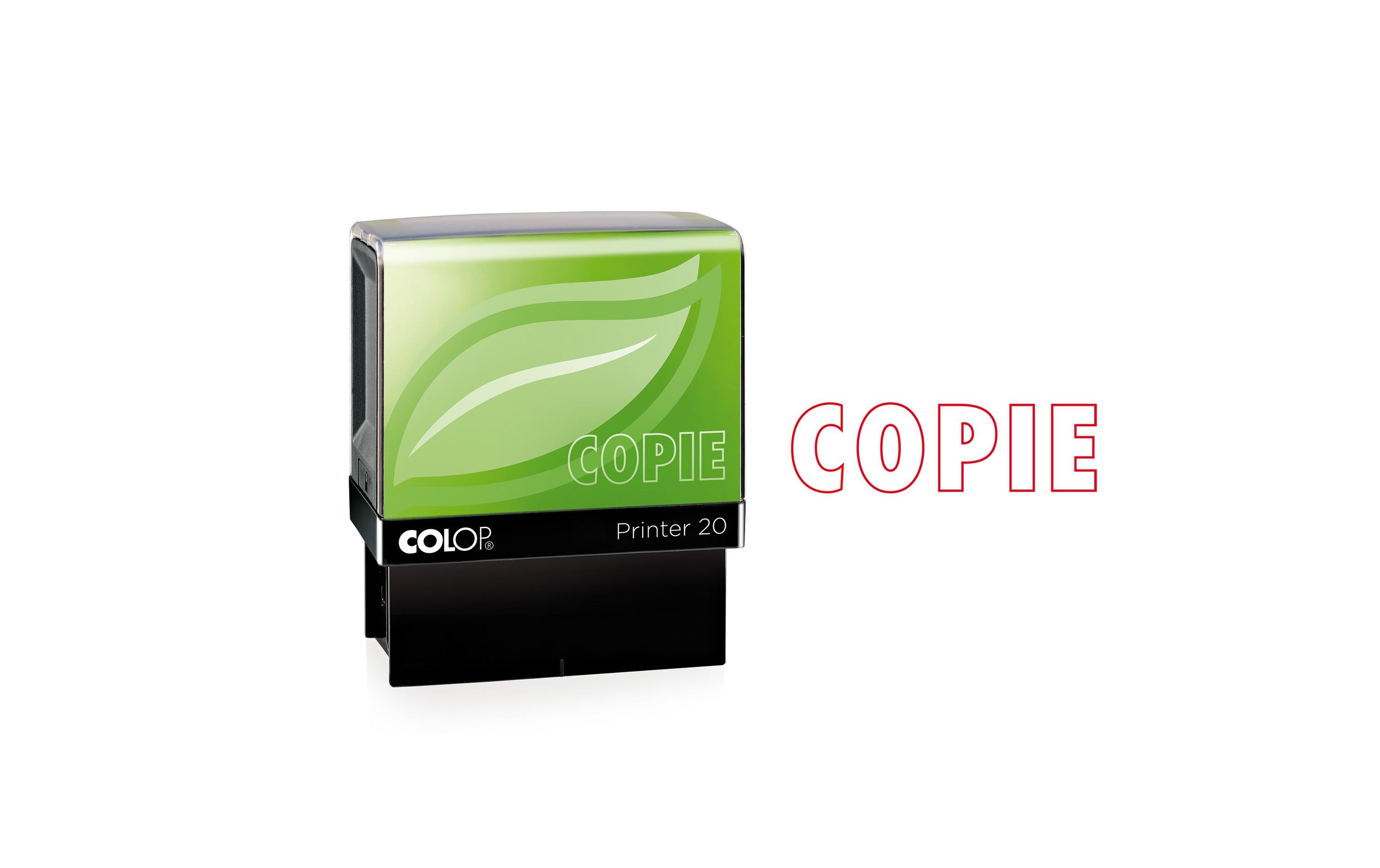 Colop Wort- und Datumsstempel Green Line «COPIE», Rot