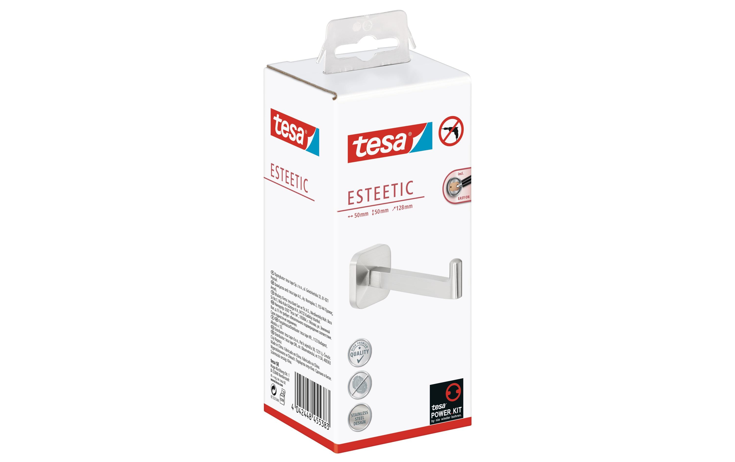 tesa Toilettenpapierhalter Esteetic Silber