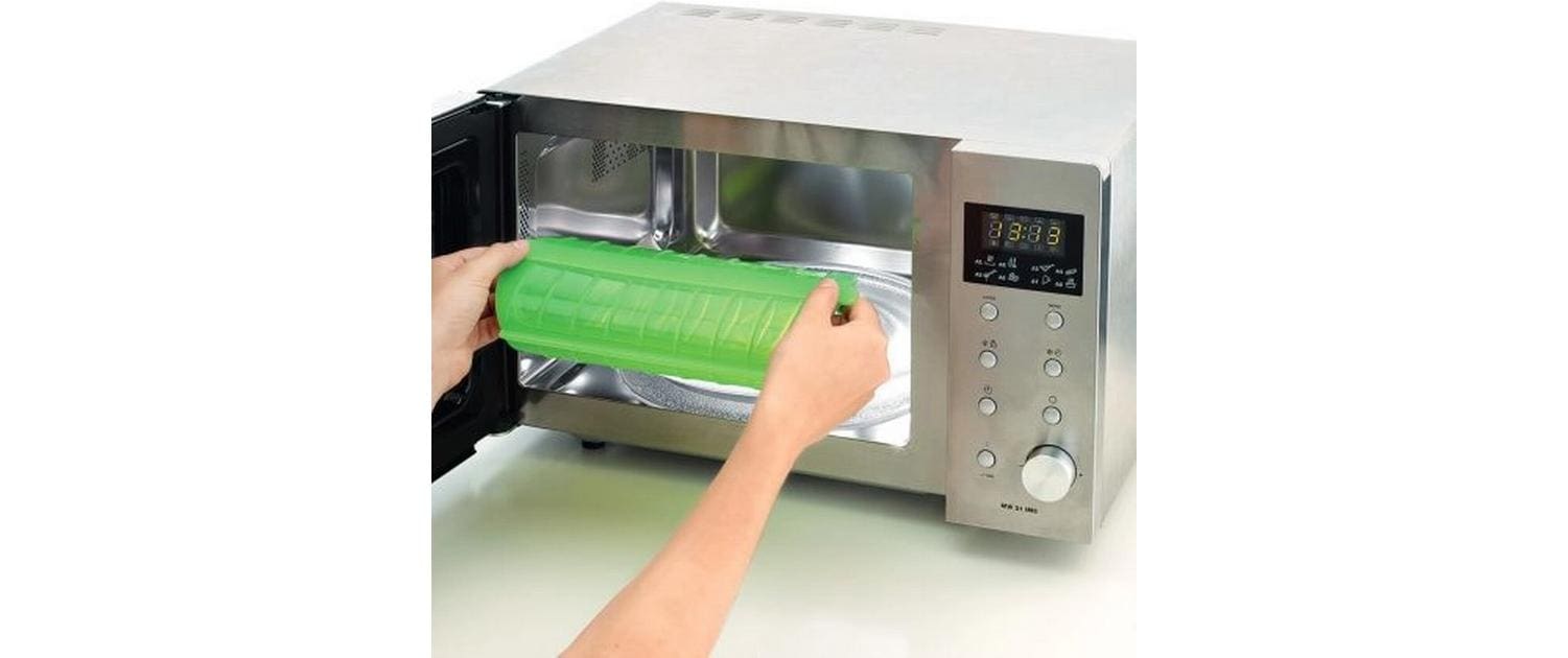 Lékué Mikrowellen-Dampfgarer mit Ablage Grün