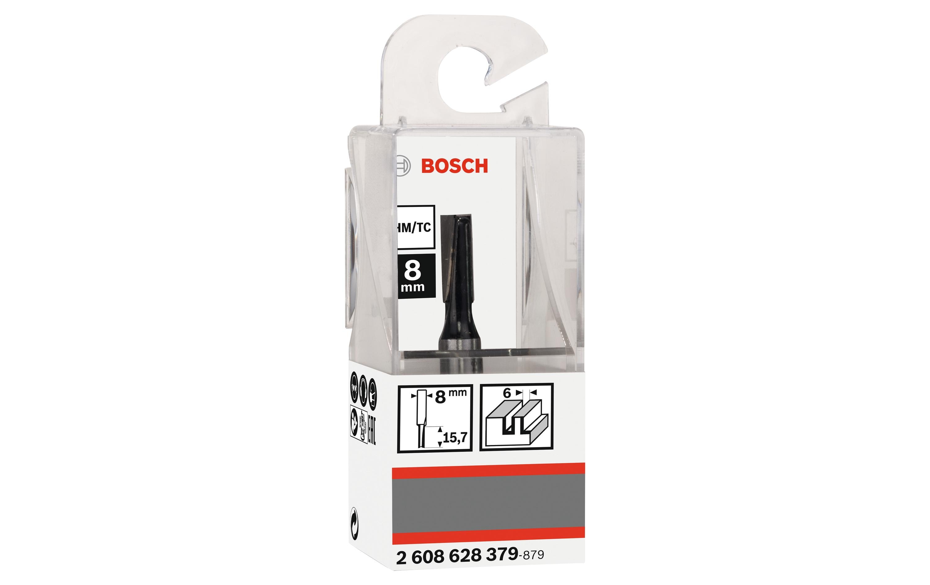 Bosch Professional V-Nutfräser Standard for Wood D1 6 mm, L 15.7 mm, G 48 mm