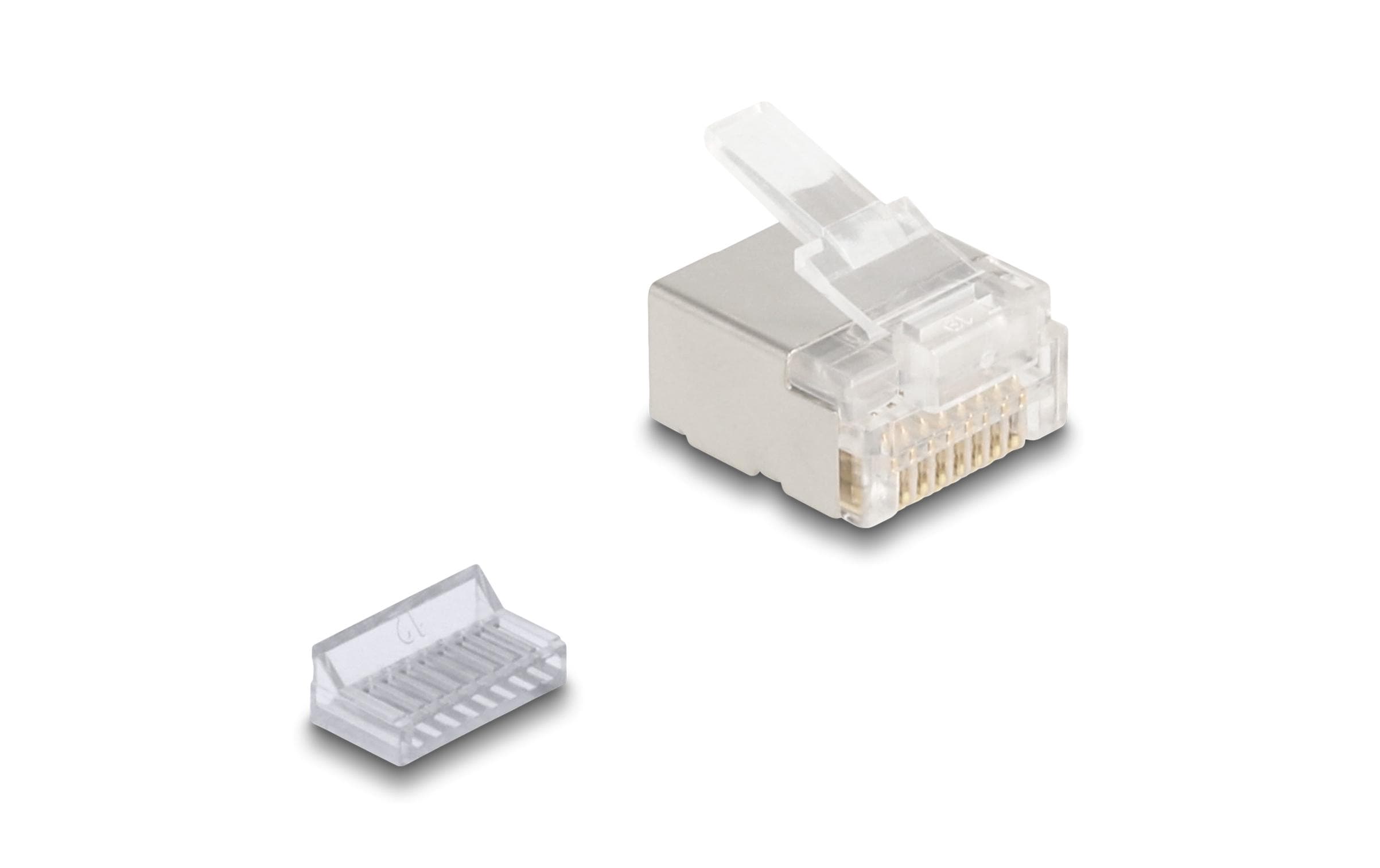 Delock Stecker RJ45, Cat.6A 100 Stück, Transparent Delock Stecker RJ45, Cat.6A 100 Stück, Transparent