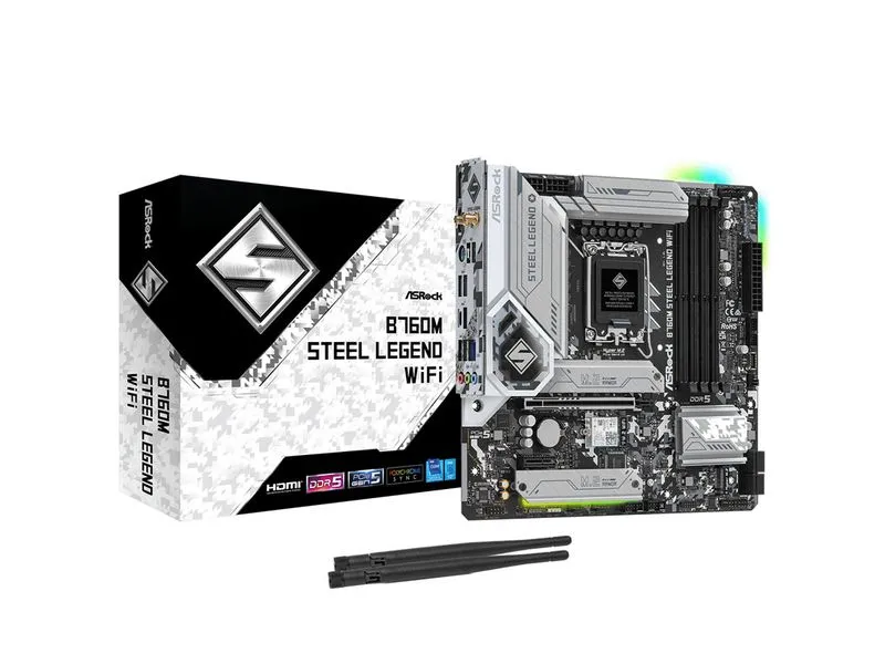 ASRock Mainboard B760M Steel Legend WiFi ASRock Mainboard B760M Steel Legend WiFi