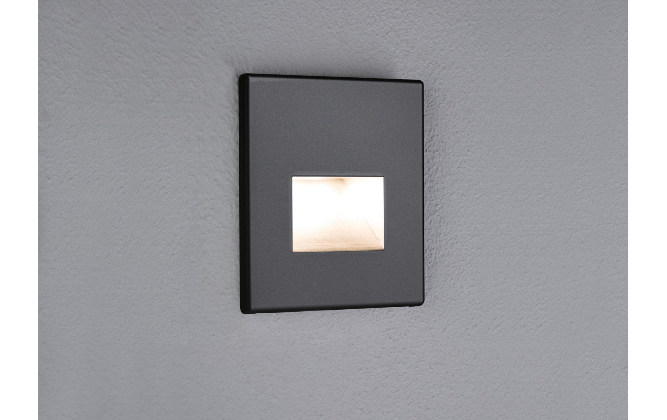 Paulmann Wandeinbauleuchte LED Edge Quadro, 1.2W, 2700K, Schwarz Paulmann Wandeinbauleuchte LED Edge Quadro, 1.2W, 2700K, Schwarz