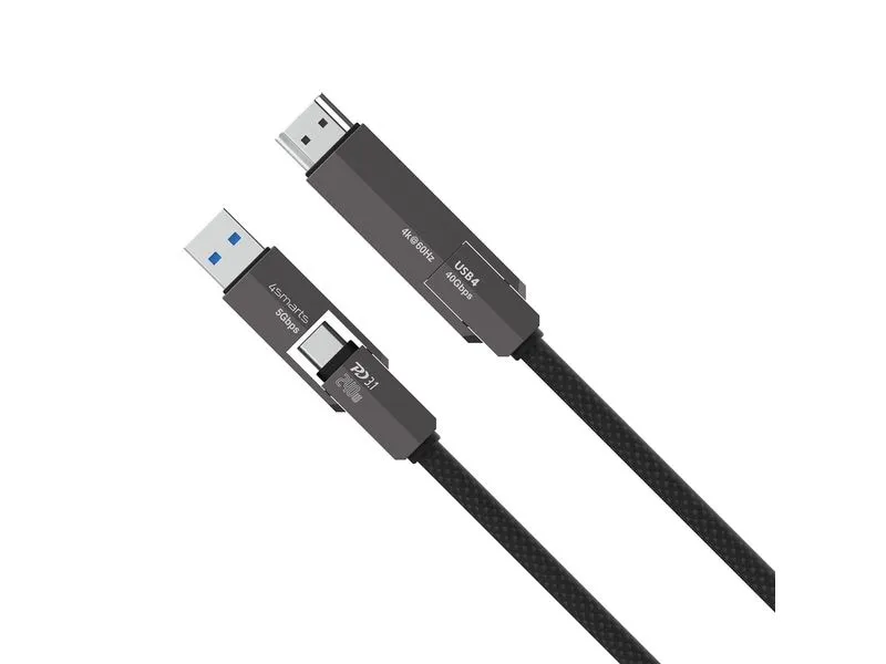 4smarts Kabel ComboCord 4K 240 W USB Type-A/USB Type-C - HDMI, 1.5 m 4smarts Kabel ComboCord 4K 240 W USB Type-A/USB Type-C - HDMI, 1.5 m