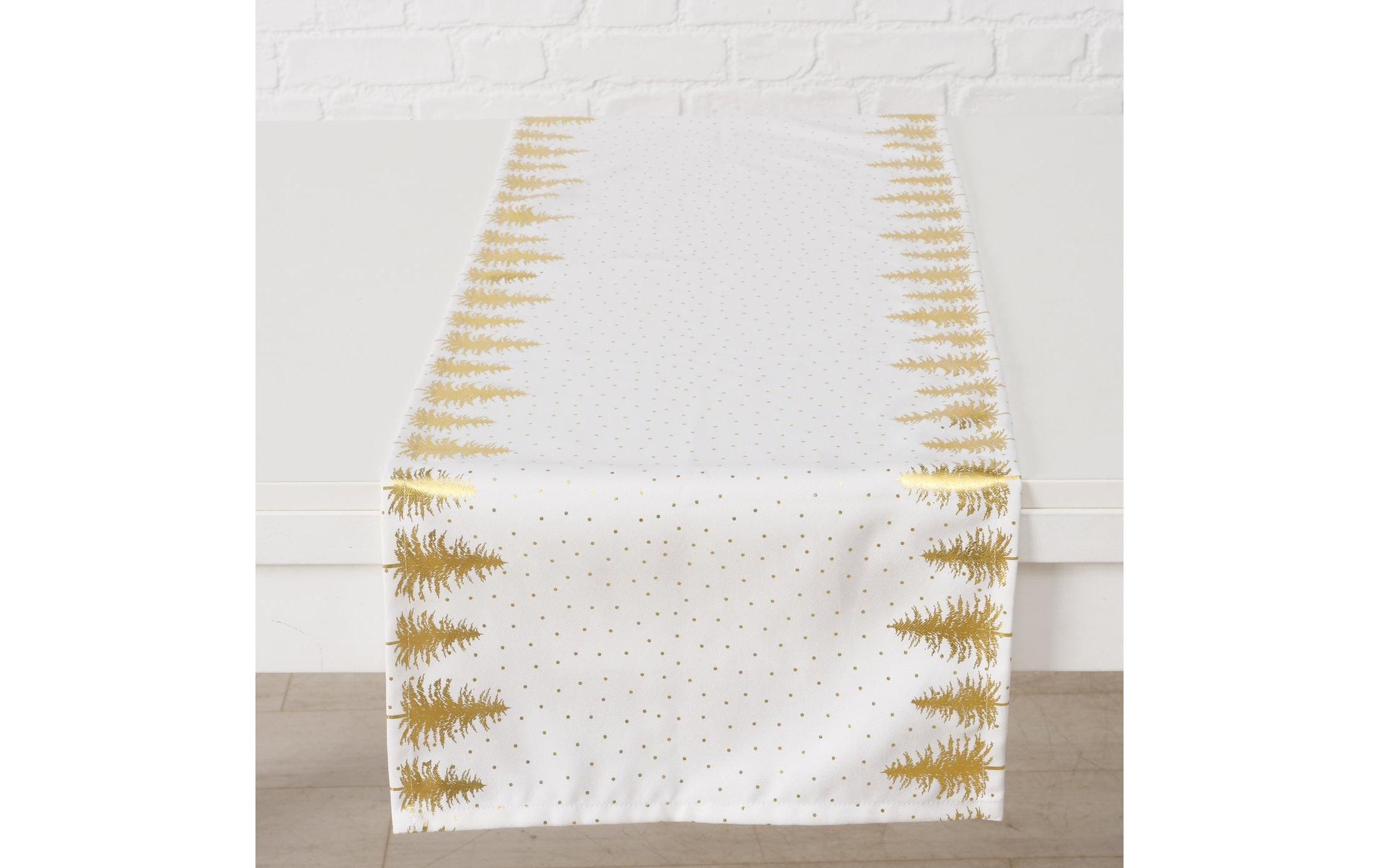 Boltze Tischläufer Platina Textil, 138.6 x 39.6 cm