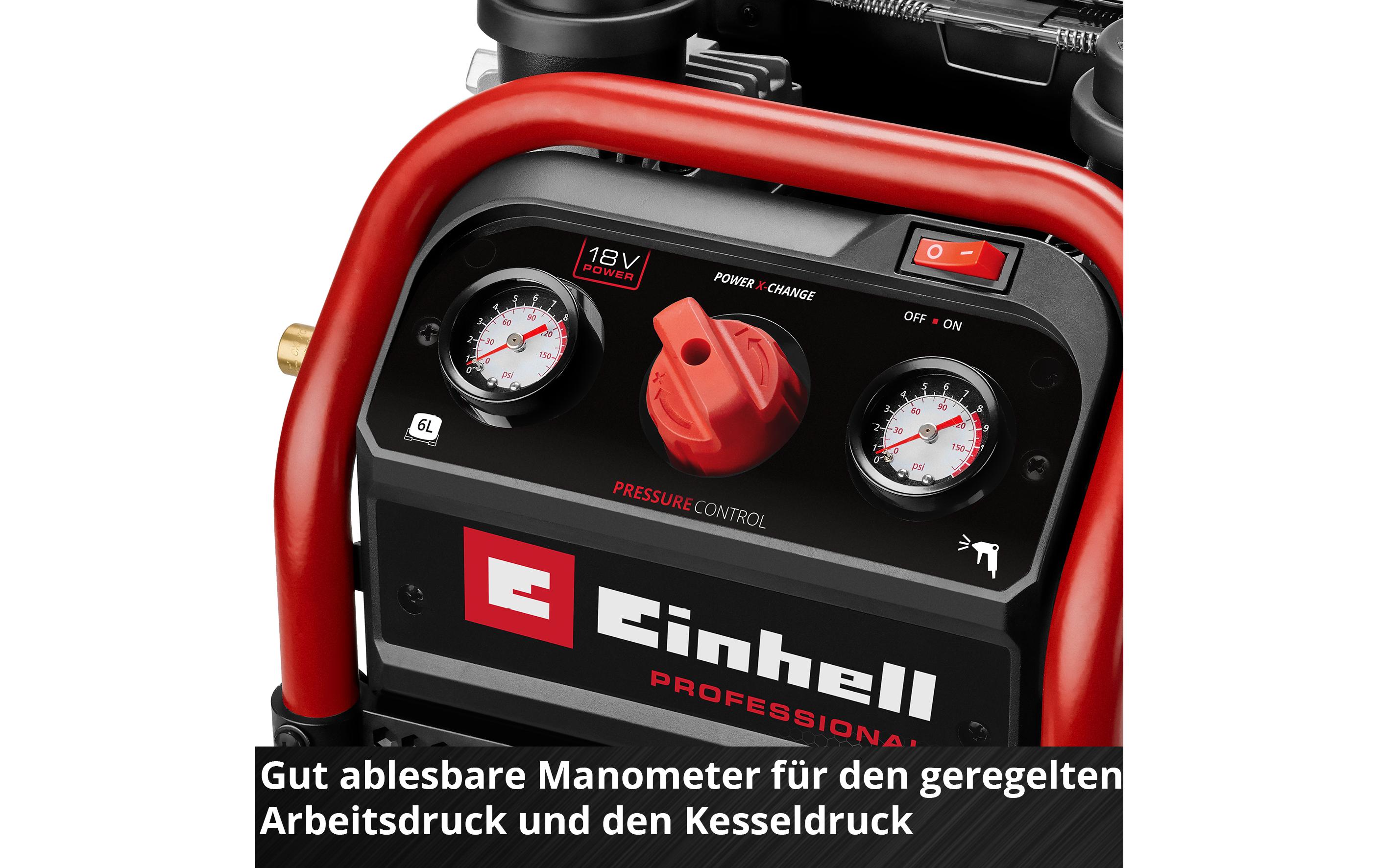 Einhell Professional Akku-Kompressor SILENZZO 18/160