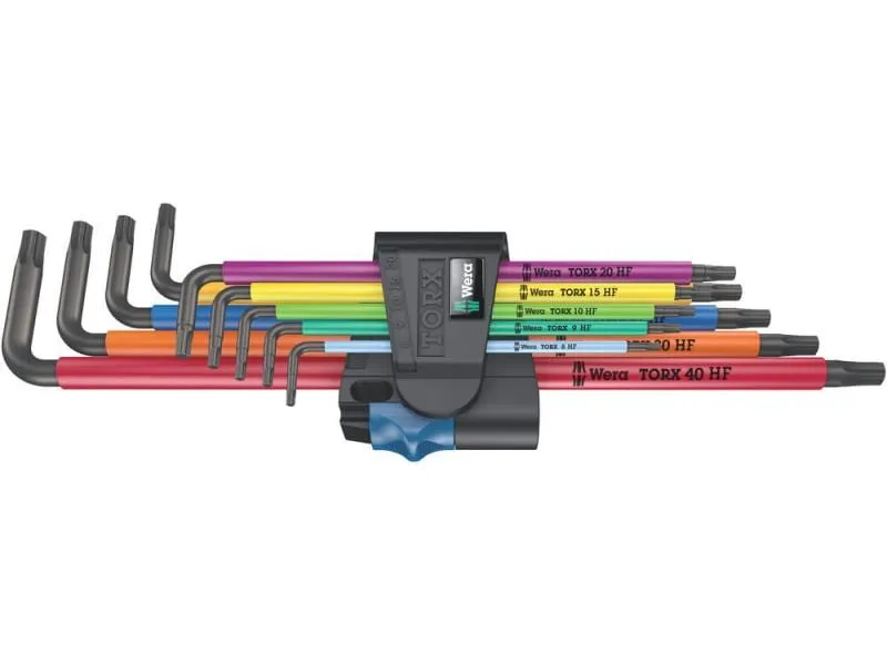 Wera Winkelschlüssel-Set T8-T40 farbig HF lang