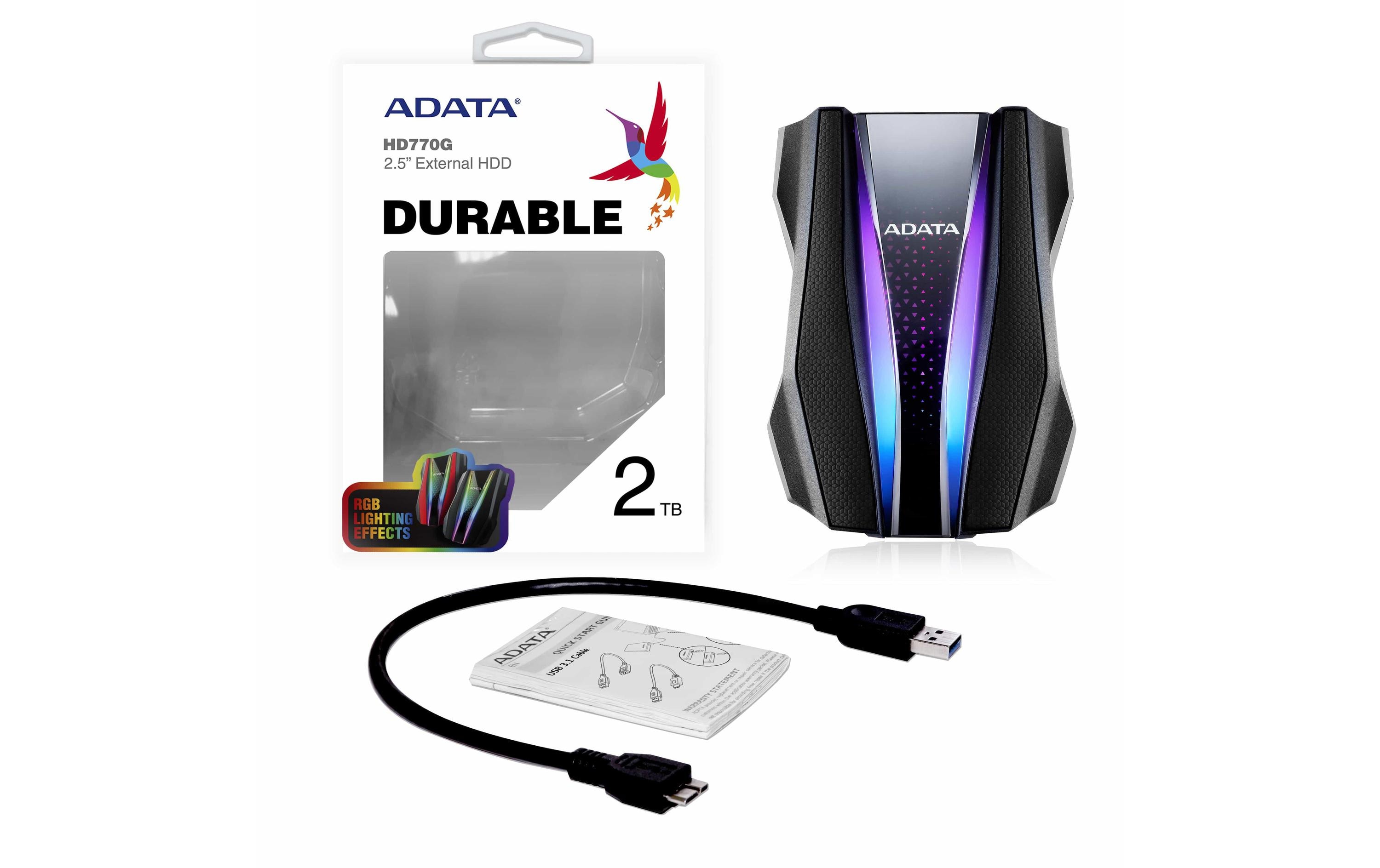 ADATA Externe Festplatte HD770G 2 TB, Schwarz