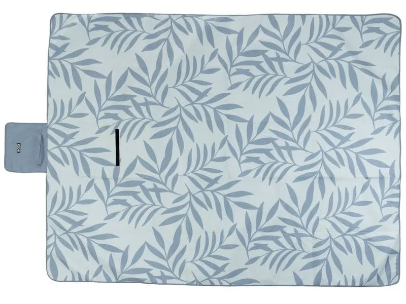 KOOR Picknickdecke Leaves, Blau 200 x 250 cm