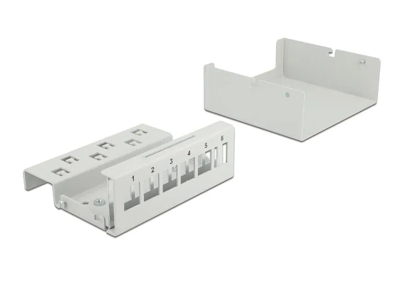 Delock Gehäuse Keystone Patchpanel 6 Port grau Delock Gehäuse Keystone Patchpanel 6 Port grau