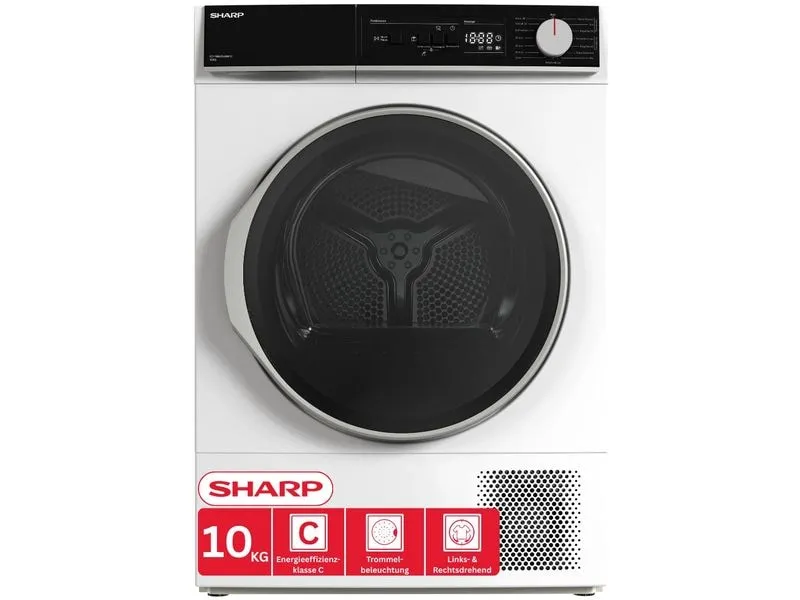 Sharp Wäschetrockner KD-NHA0S6GW1C 10 kg Weiss Rechts