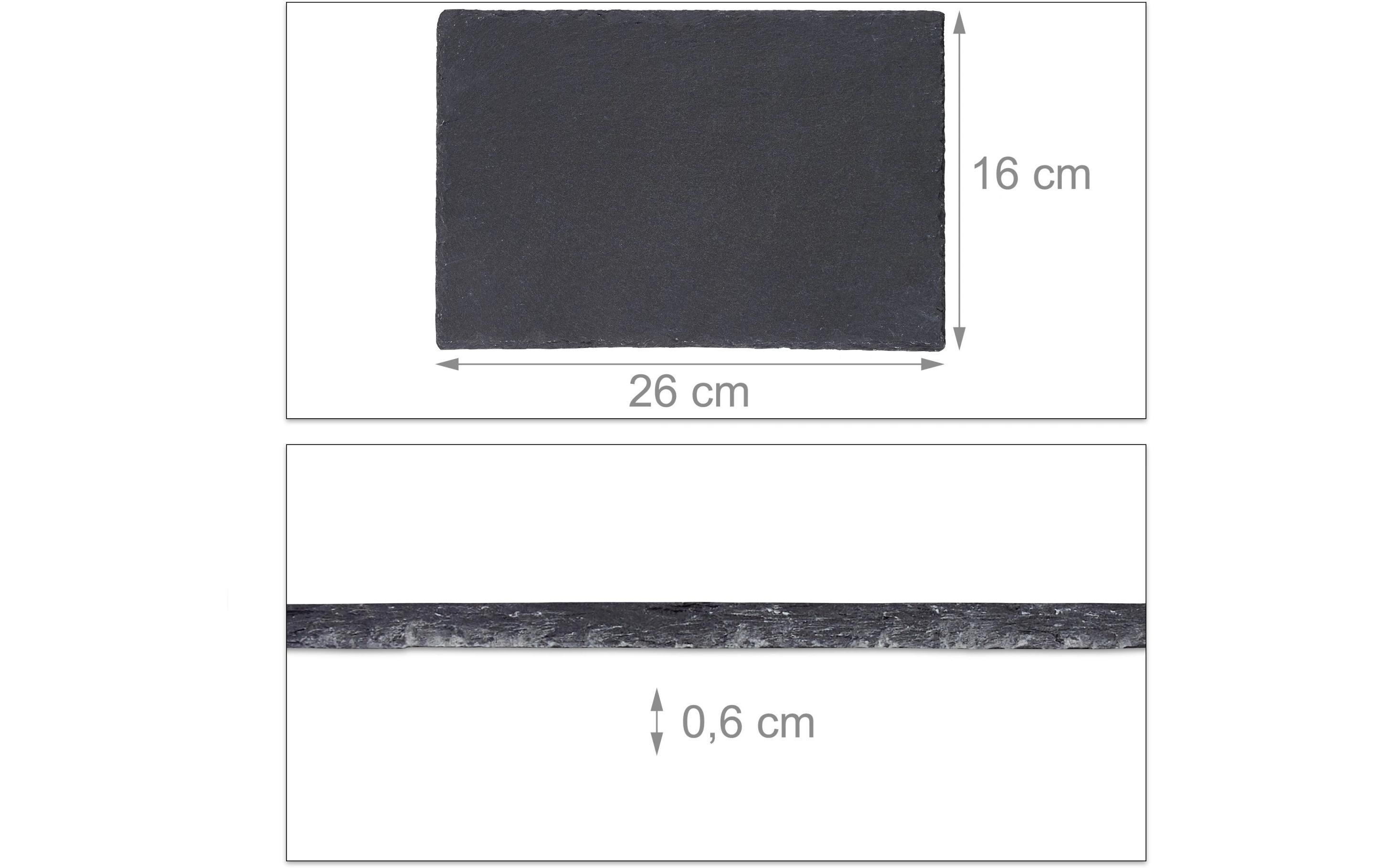 relaxdays Servierplatte 4 Stück Schwarz