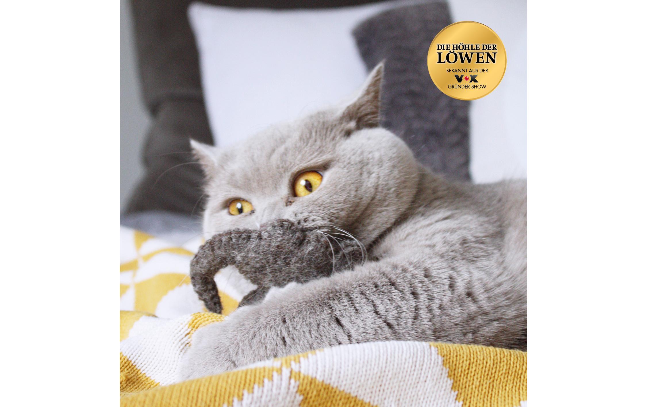 Catlabs Katzen-Spielzeug Kuschelige Katze mit Katzenminze