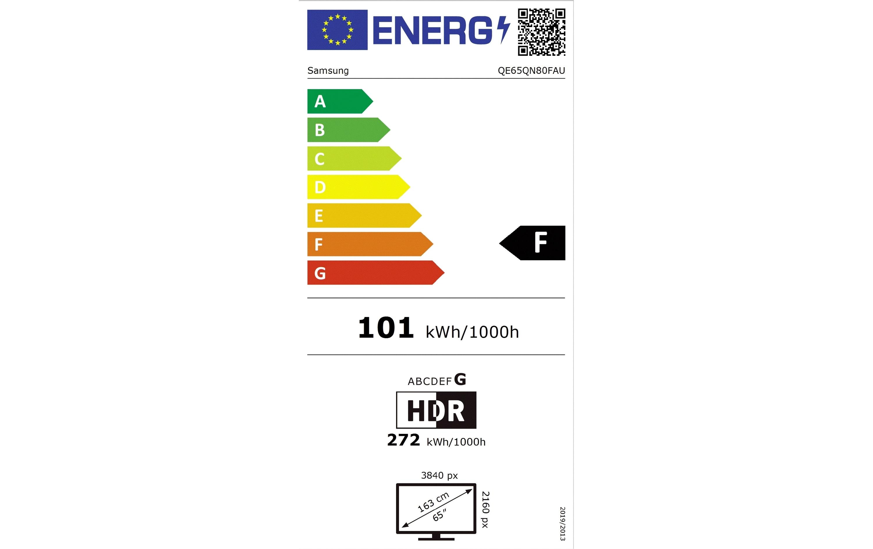 Samsung TV QE65QN80F 65' QN80F Neo QLED 4K Mini LED AI TV, 2025
