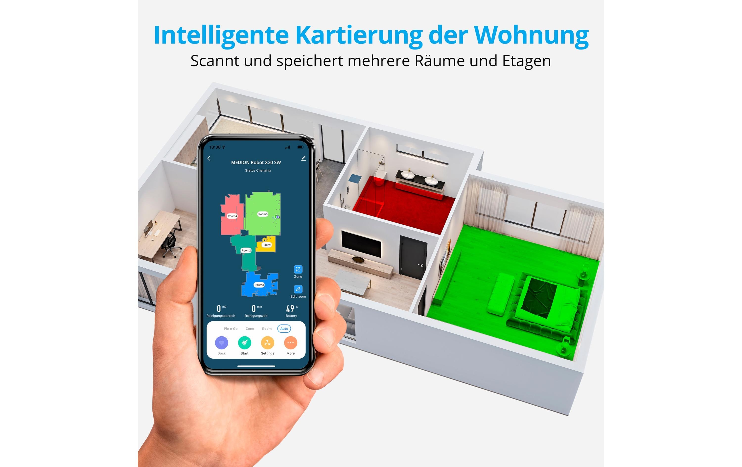 Medion Saugroboter X20 mit Absaugstation Medion Saugroboter X20 mit Absaugstation