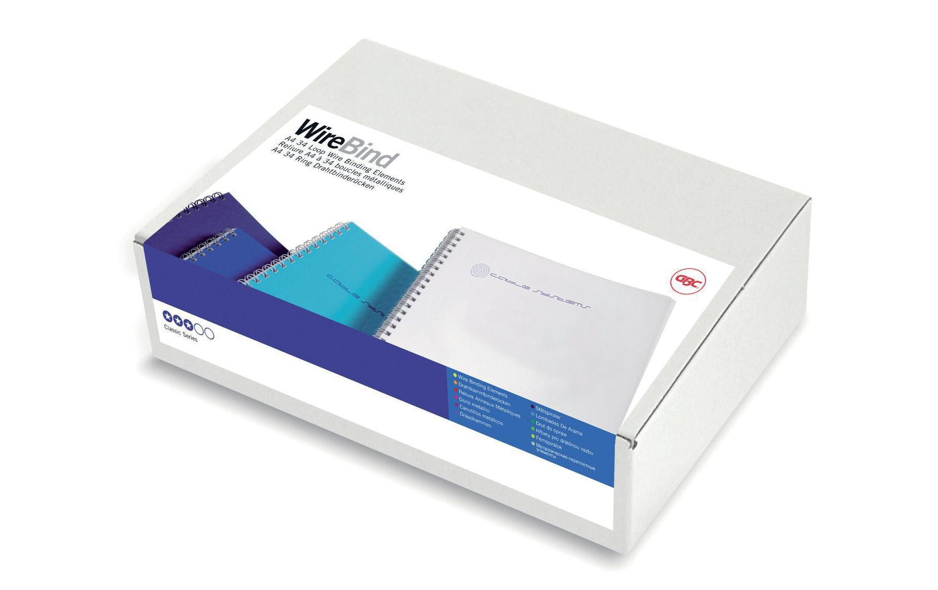 GBC Binderücken WireBind 11 mm Draht Silber, 100 Stück GBC Binderücken WireBind 11 mm Draht Silber, 100 Stück