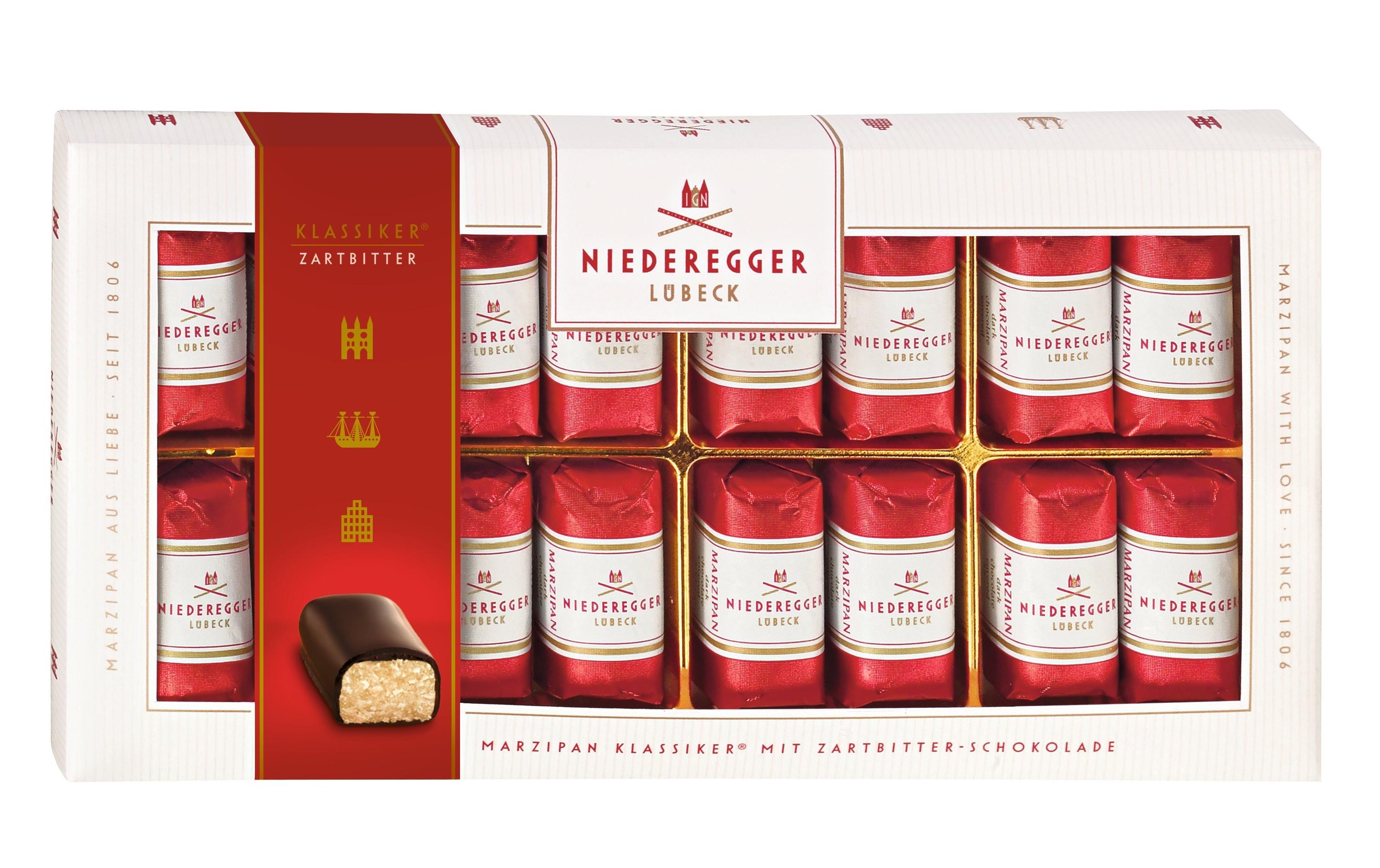 Niederegger Marzipan Klassiker-Pralinen mit Zartbitterschokolade 200 g Niederegger Marzipan Klassiker-Pralinen mit Zartbitterschokolade 200 g