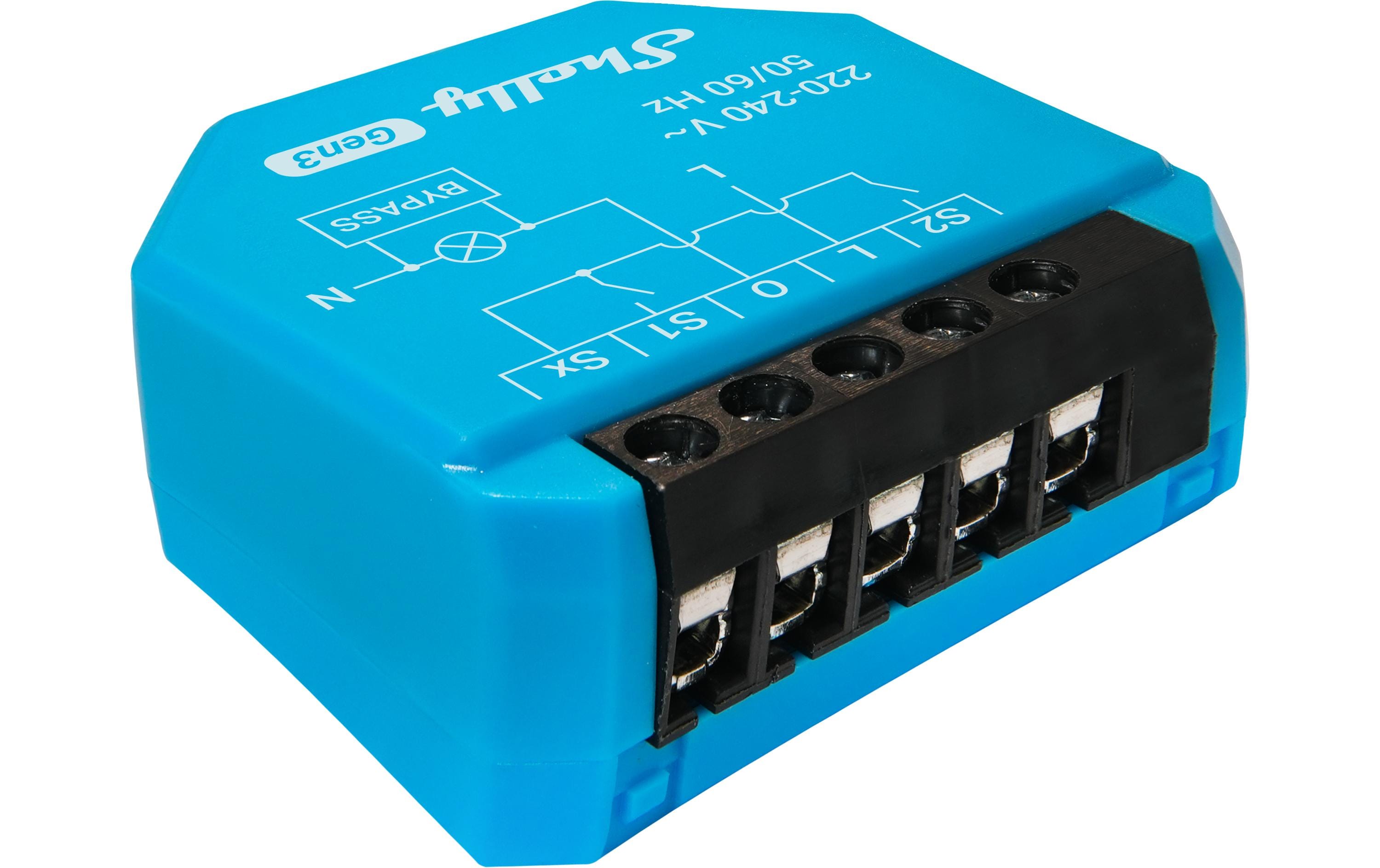 Shelly WLAN-Schaltaktor 1 l Gen3 10 A, Bluetooth Bypass