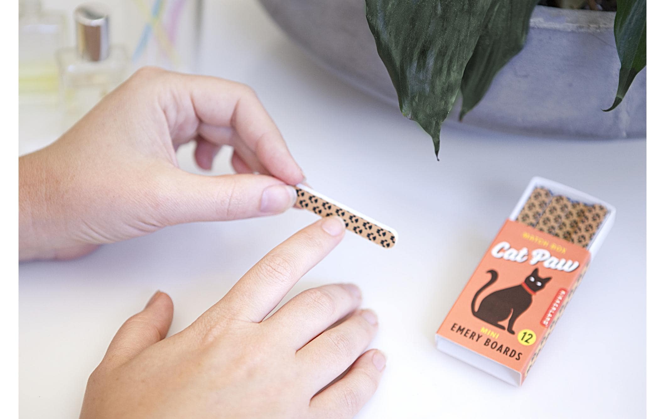 Kikkerland Nagelfeile Cat Paw Match Box Emery Boards 12 Stück