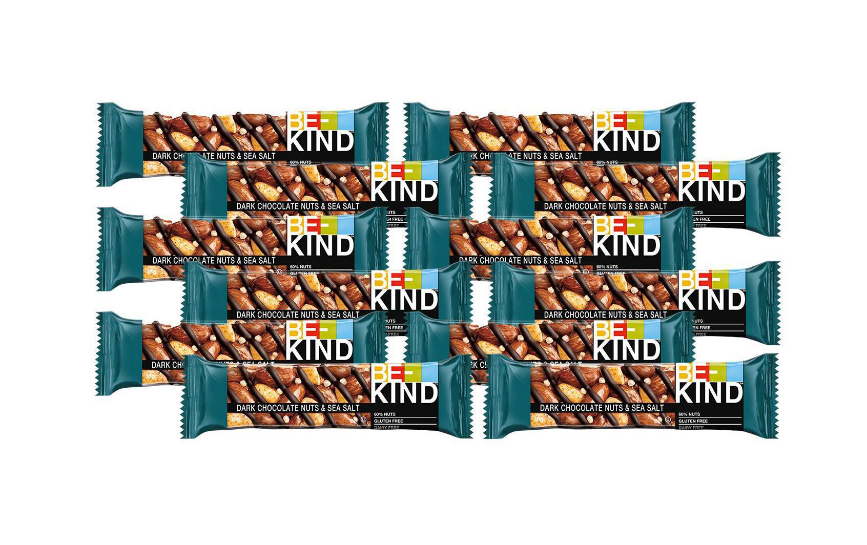 BE-KIND Riegel Dark Chocolate Nuts & Sea Salt 12 x 40 g
