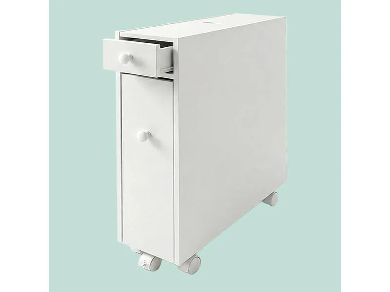 relaxdays Nischenwagen 16 x 62 cm, Weiss relaxdays Nischenwagen 16 x 62 cm, Weiss