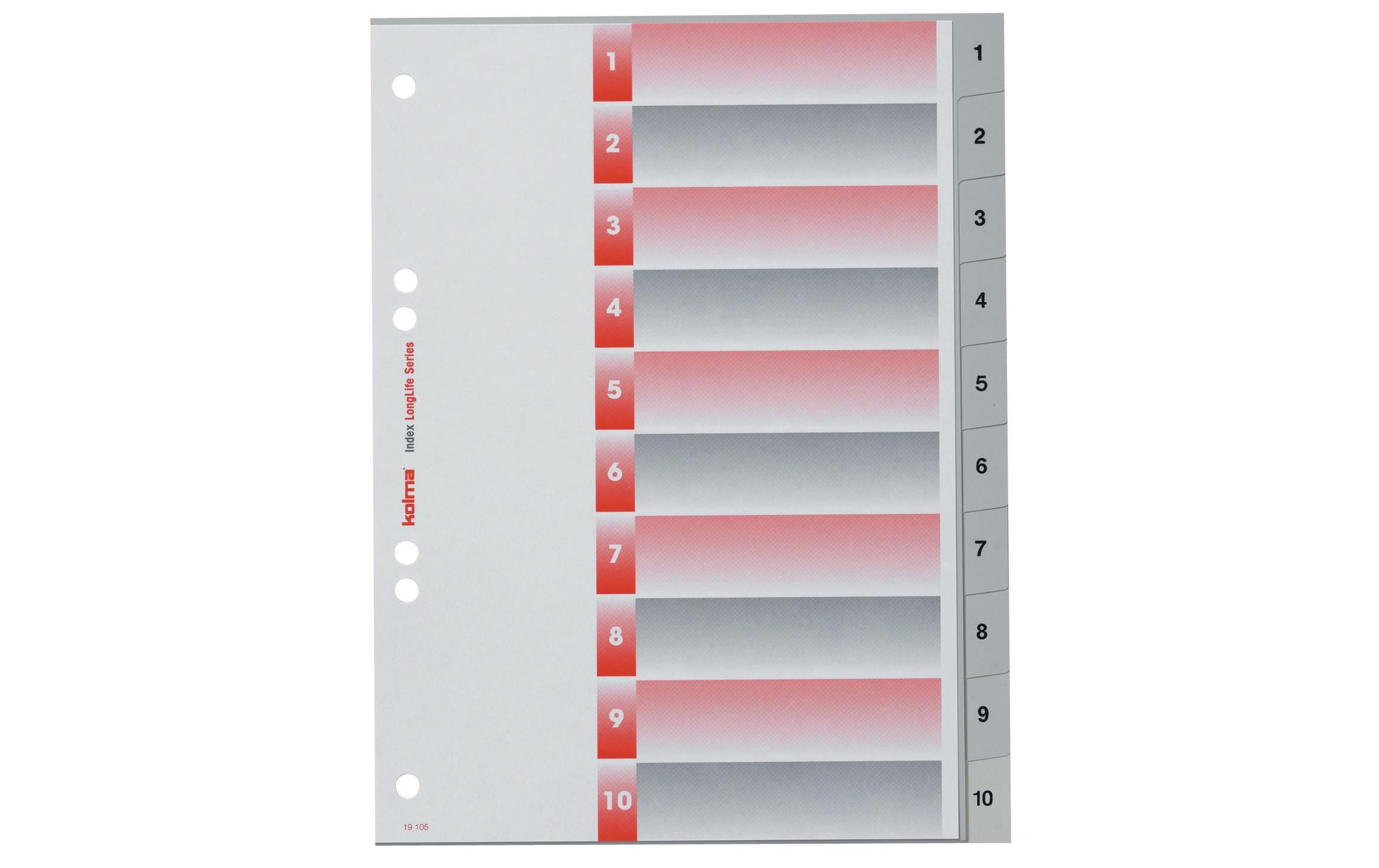 Kolma Register A5 LongLife 1-10, hoch