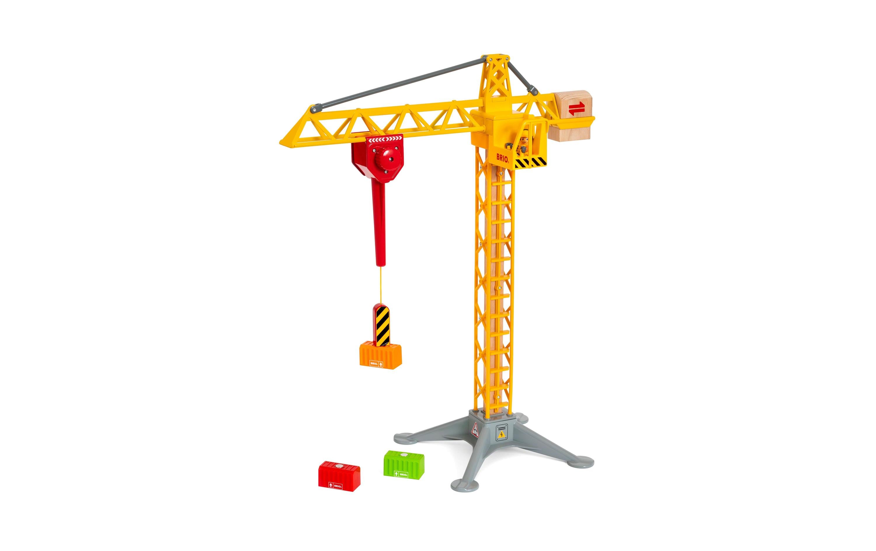 BRIO Eisenbahn Baukran mit Lichtern
