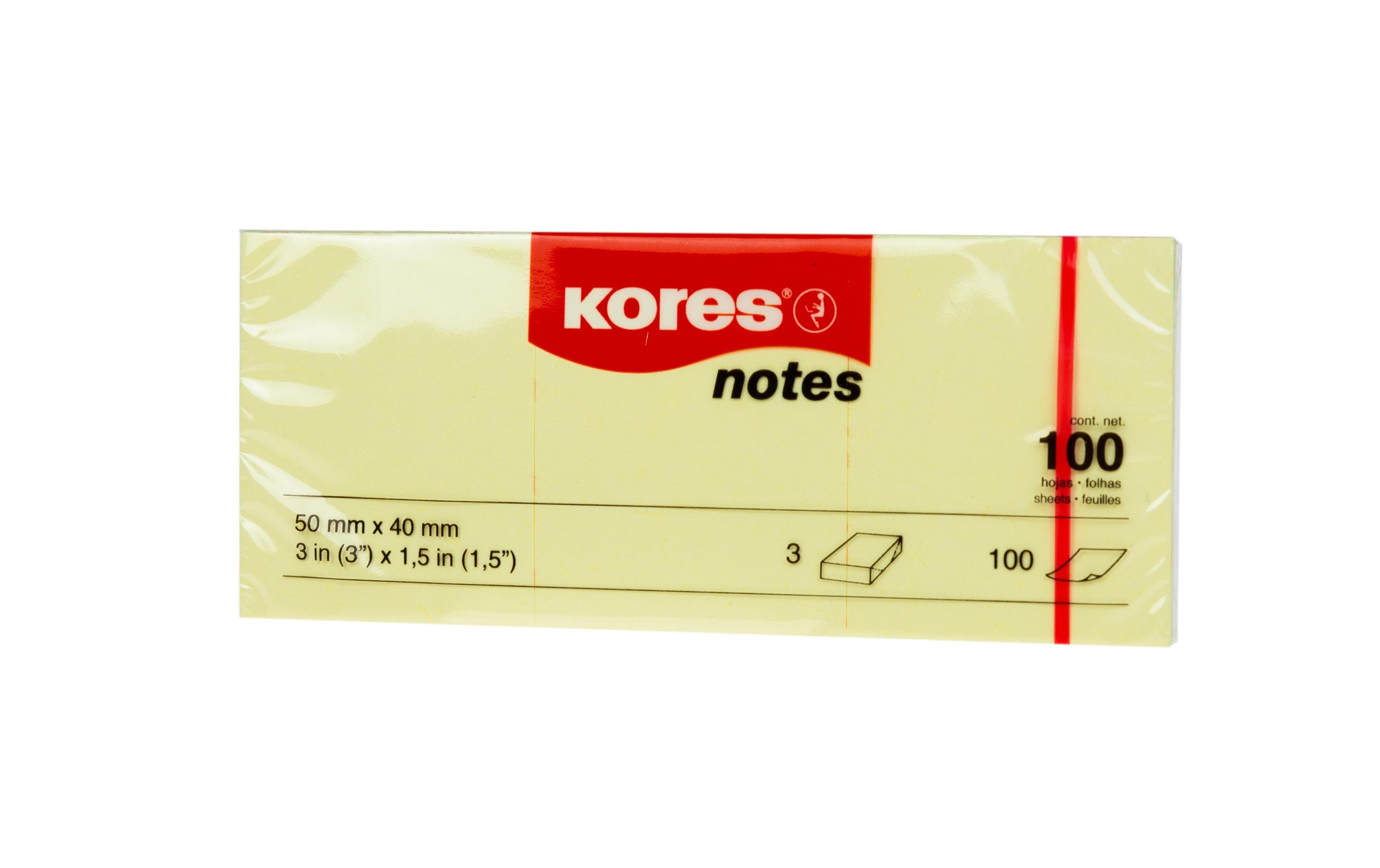 Kores Notizzettel 5040, 5 x 4 cm, 36 Blöcke, Gelb Kores Notizzettel 5040, 5 x 4 cm, 36 Blöcke, Gelb