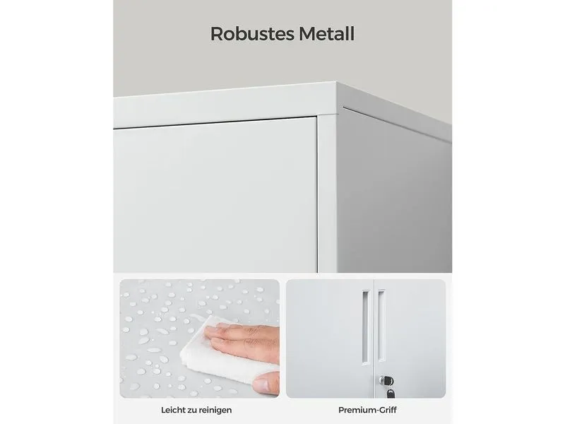 Songmics Metall-Lagerschrank 40 x 80 x 90 cm, Weiss Songmics Metall-Lagerschrank 40 x 80 x 90 cm, Weiss