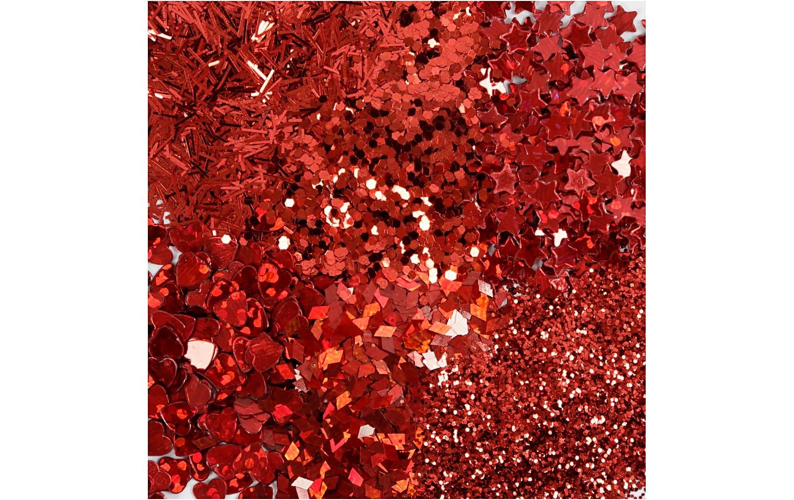Creativ Company Glitzerset Rot, 6 x 5 g