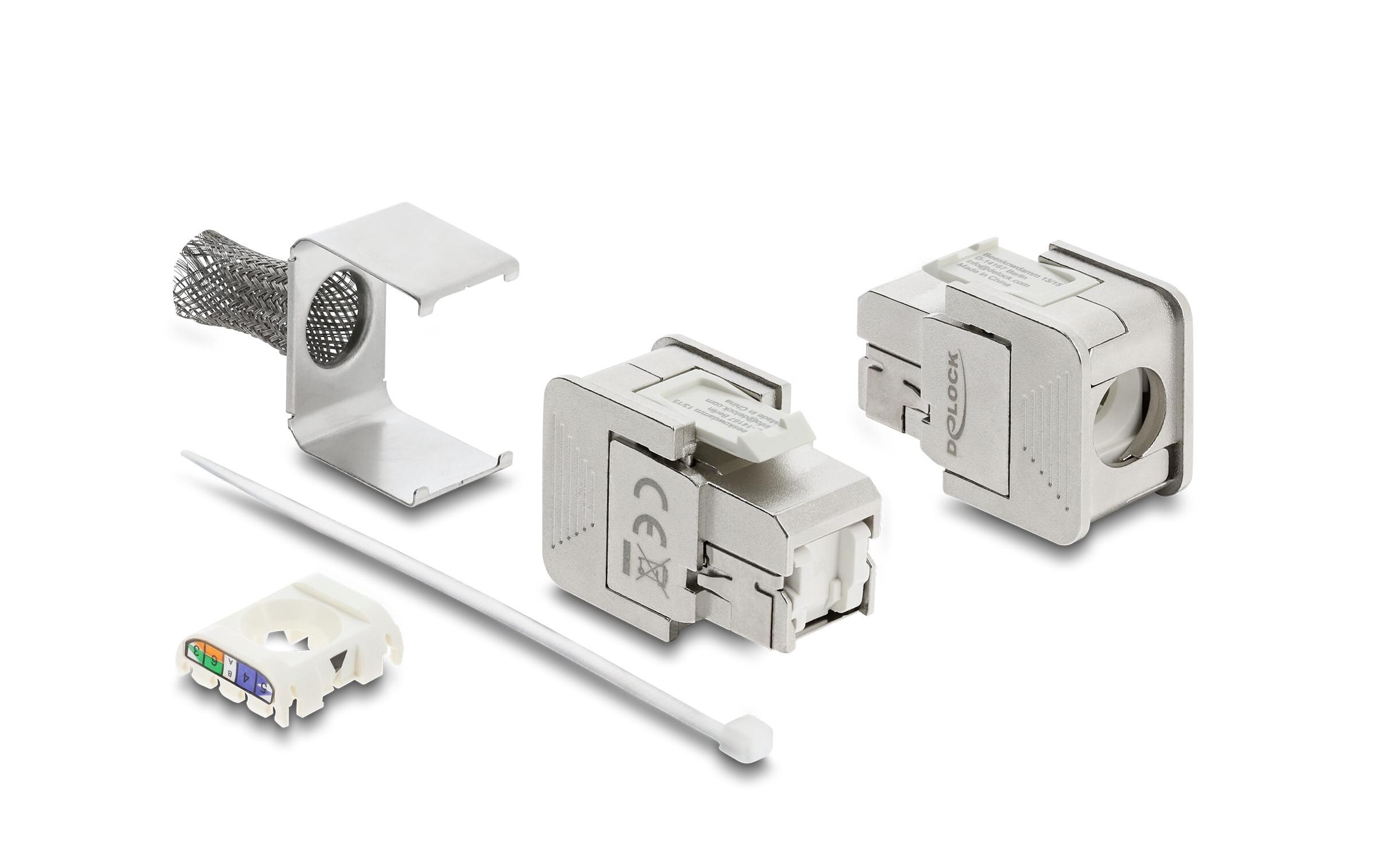 Delock Keystone-Modul RJ45 Buchse zu LSA geschirmt