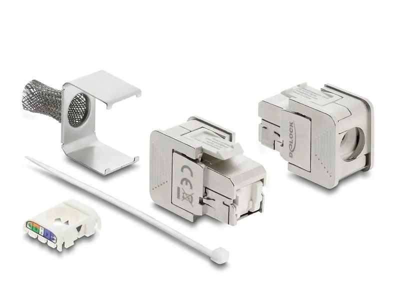 Delock Keystone-Modul RJ45 Buchse zu LSA geschirmt